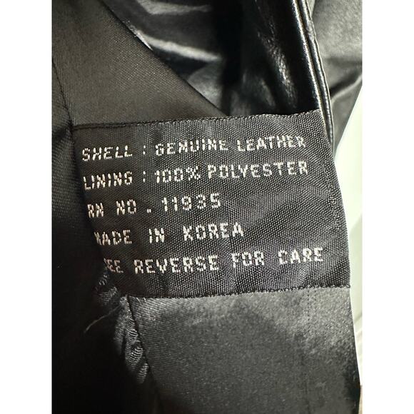 Vintage Jacqueline Ferrar Plus Size Full Length Leather Trench Coat pockets 2x - Picture 6 of 11